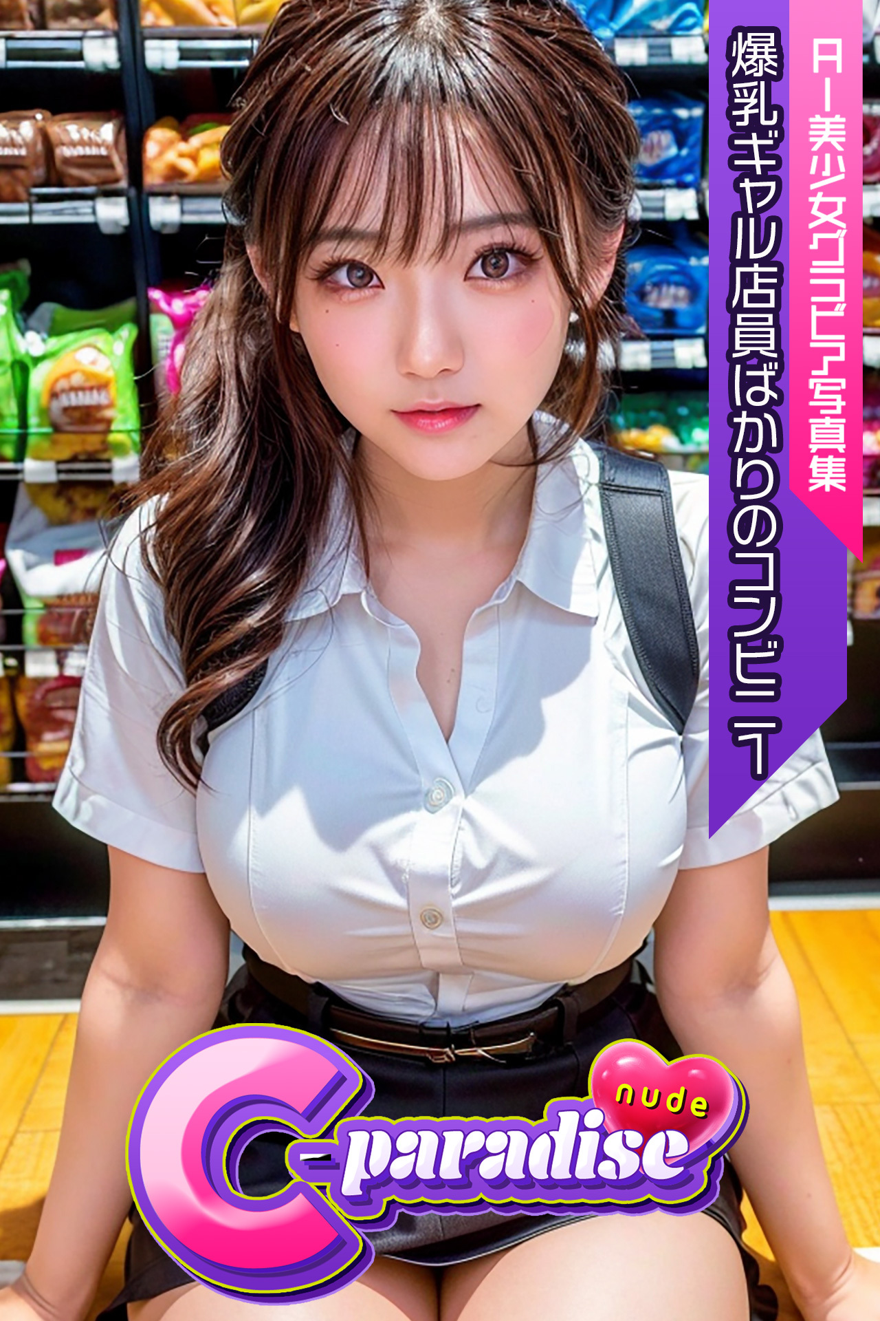 C-Paradise nude　爆乳ギャル店員ばかりのコンビニ１　AI美少女グラビア写真集