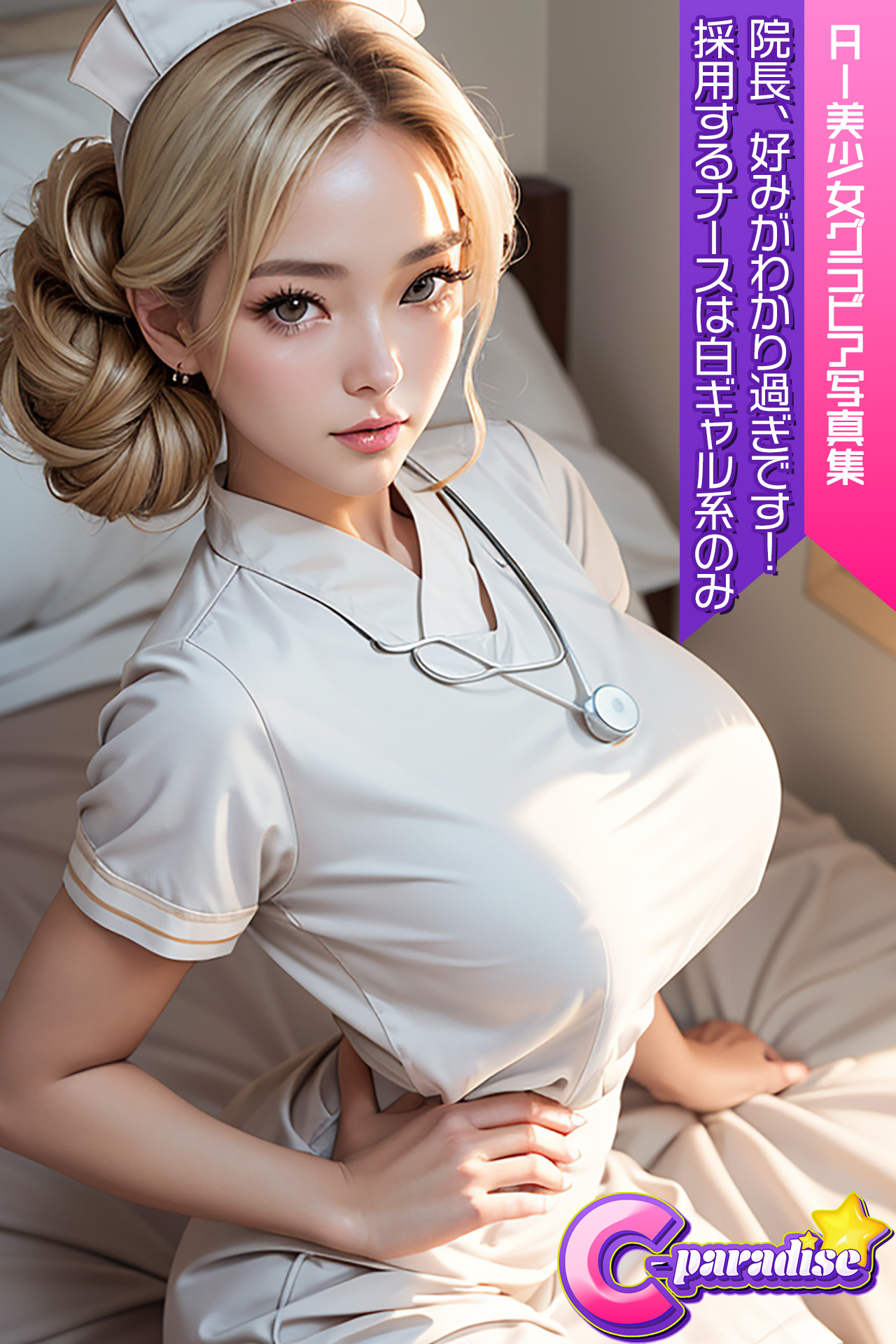 C-Paradise　院長、好みがわかり過ぎです！採用するナースは白ギャル系のみ　AI美少女グラビア写真集