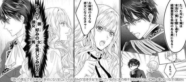 【期間限定　無料お試し版　閲覧期限2025年6月20日】偽りの悪女ですが末永く幸せになりましょう～お望みの”恋多き女”を演じているのに夫の様子がおかしい～　分冊版（１）のコマ