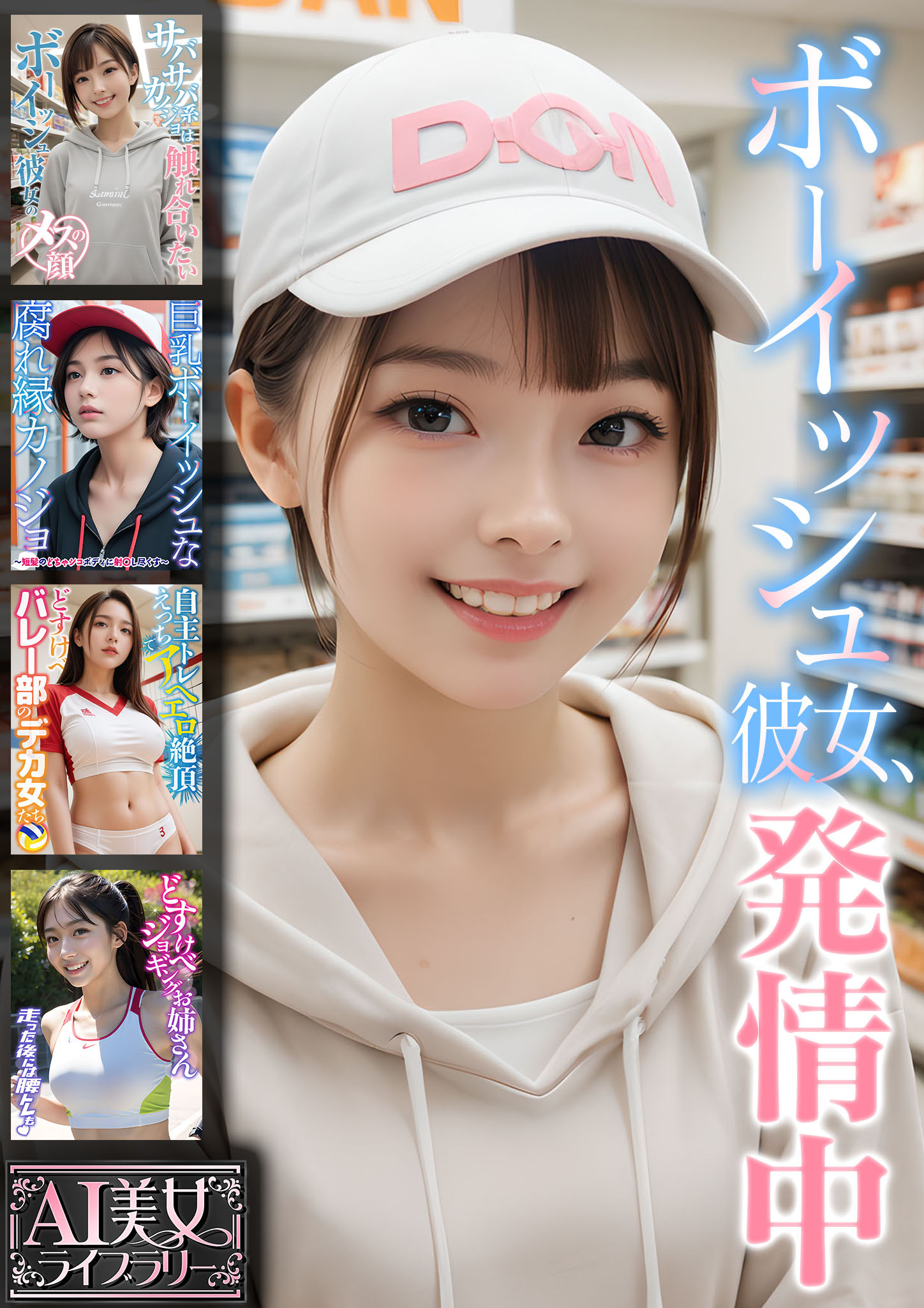 ボーイッシュ彼女、発情中【AI美女ライブラリー】