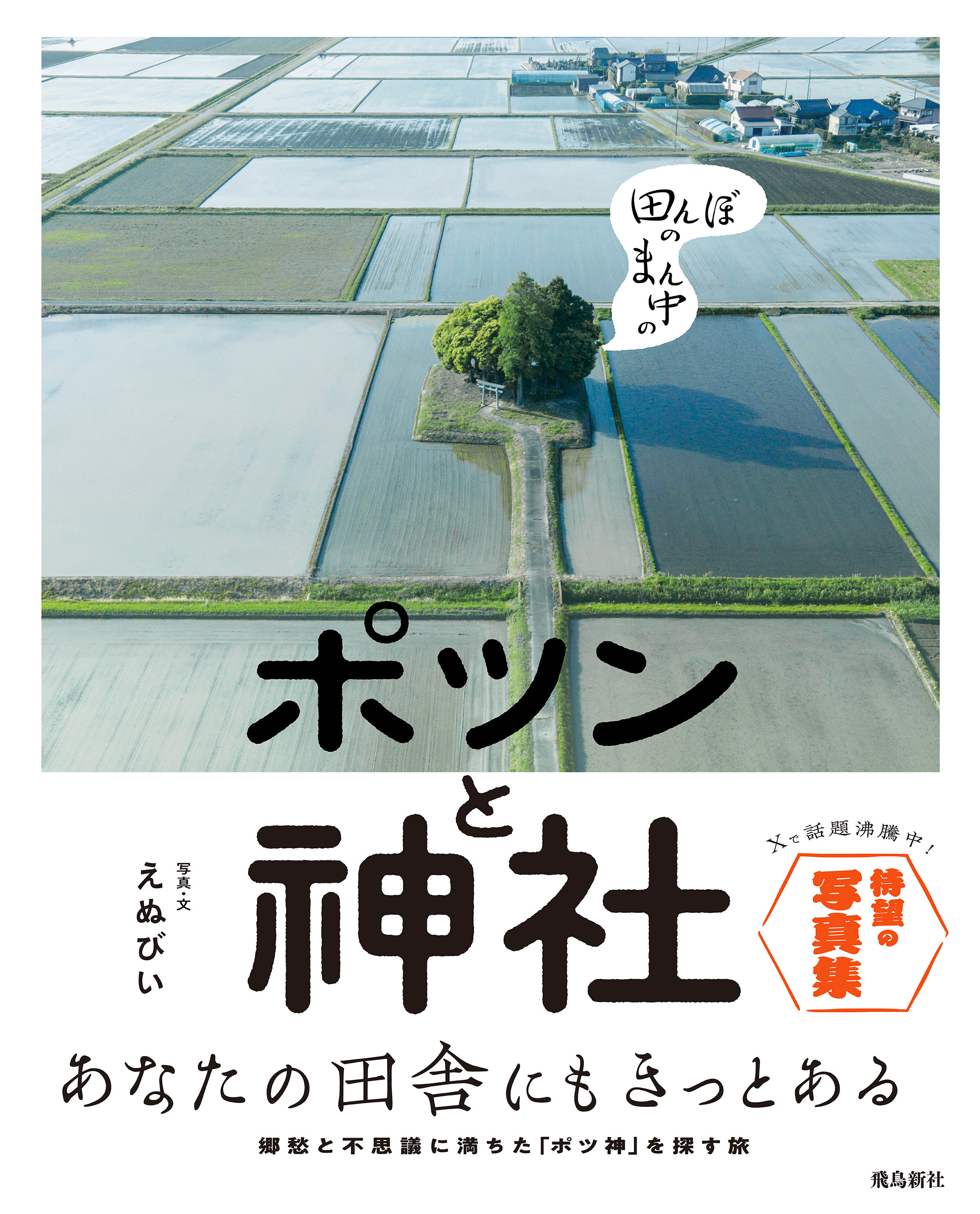 田んぼのまん中のポツンと神社