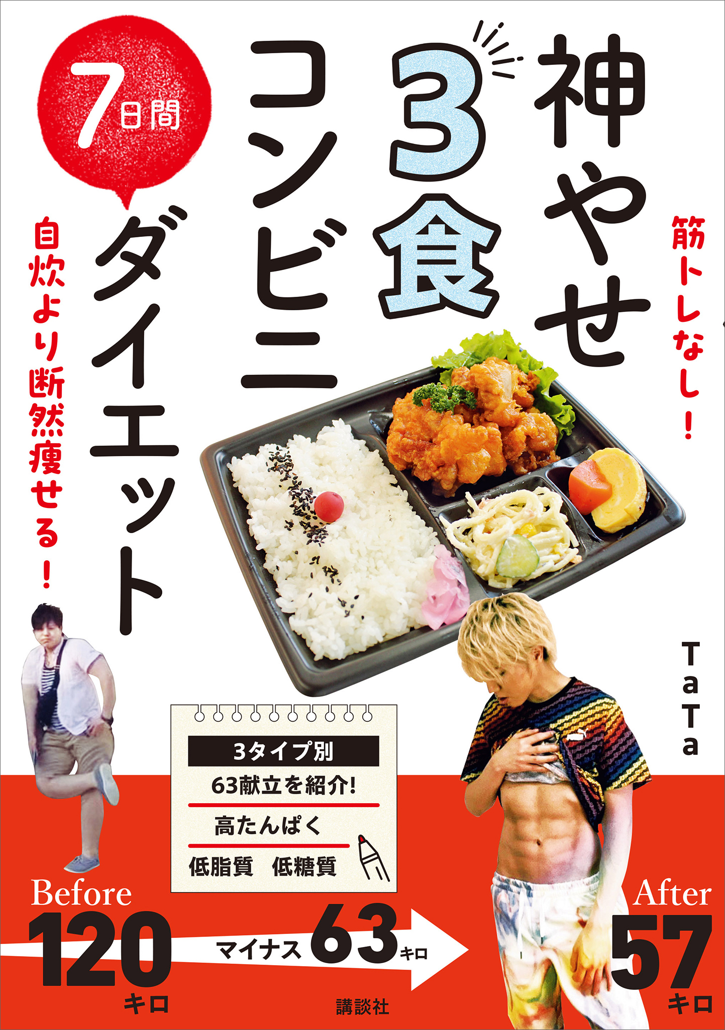 筋トレなし！　自炊より断然痩せる！　神やせ　３食コンビニ　７日間ダイエット
